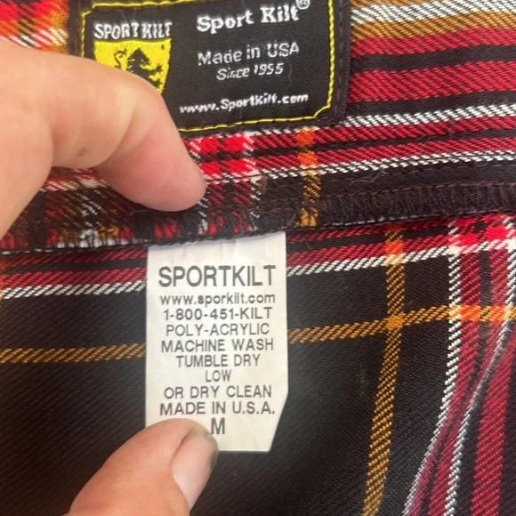 Sport Kilt made in the USA. Firefighter tartan. Traditional look, modern fabric - Picture 6 of 9